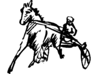 Sticker Custom Preview Image #121982 Sports Line Art Equestrian Racing4