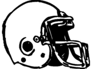 Sticker Custom Preview Image #121990 Sports Line Art Football Helmet