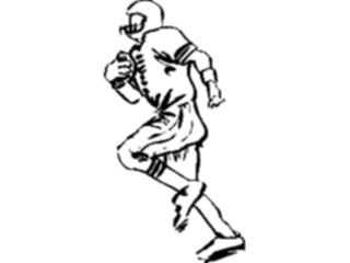 Sticker Custom Preview Image #121992 Sports Line Art Football Player01