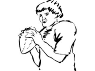 Sticker Custom Preview Image #121993 Sports Line Art Football Player02