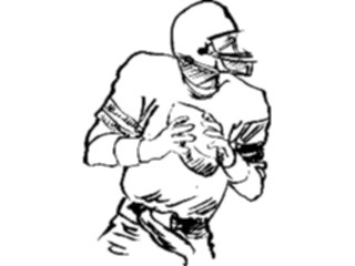 Sticker Custom Preview Image #121995 Sports Line Art Football Player04