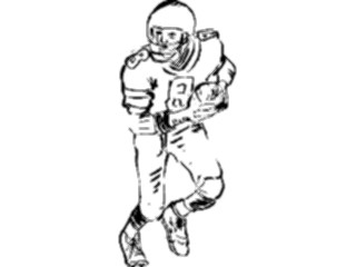 Sticker Custom Preview Image #121997 Sports Line Art Football Player06