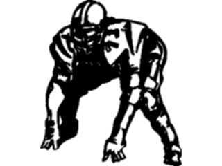 Sticker Custom Preview Image #122001 Sports Line Art Football Player10