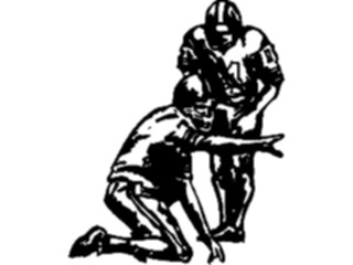 Sticker Custom Preview Image #122003 Sports Line Art Football Player12