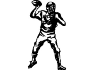 Sticker Custom Preview Image #122004 Sports Line Art Football Player13