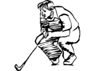 Sticker Custom Preview Image #122017 Sports Line Art Golfer7