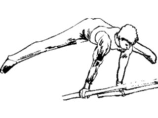 Sticker Custom Preview Image #122019 Sports Line Art Gymnast02