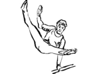 Sticker Custom Preview Image #122021 Sports Line Art Gymnast04