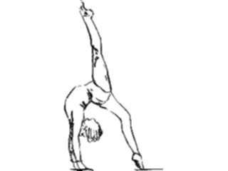 Sticker Custom Preview Image #122022 Sports Line Art Gymnast05