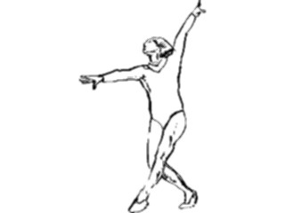 Sticker Custom Preview Image #122023 Sports Line Art Gymnast06