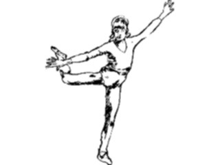 Sticker Custom Preview Image #122025 Sports Line Art Gymnast08