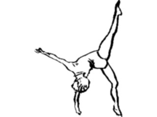 Sticker Custom Preview Image #122026 Sports Line Art Gymnast09