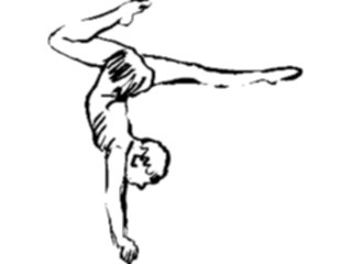 Sticker Custom Preview Image #122028 Sports Line Art Gymnast11