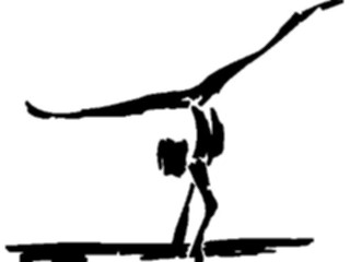 Sticker Custom Preview Image #122033 Sports Line Art Gymnast16