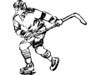 Sticker Custom Preview Image #122040 Sports Line Art Ice Hockey01