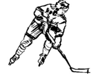 Sticker Custom Preview Image #122043 Sports Line Art Ice Hockey04