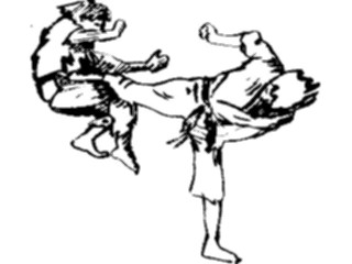 Sticker Custom Preview Image #122053 Sports Line Art Martial Arts1