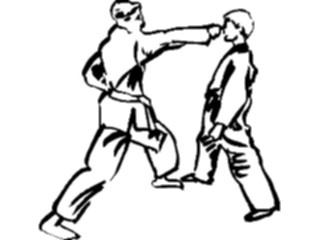 Sticker Custom Preview Image #122054 Sports Line Art Martial Arts2