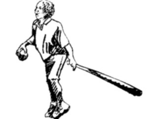 Sticker Custom Preview Image #122130 Sports Line Art Softball Player