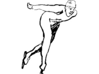 Sticker Custom Preview Image #122131 Sports Line Art Speed Skating1