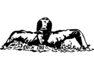 Sticker Custom Preview Image #122133 Sports Line Art Swimmer01