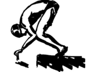 Sticker Custom Preview Image #122135 Sports Line Art Swimmer03