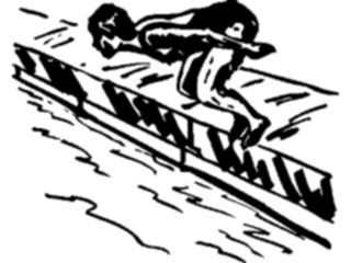 Sticker Custom Preview Image #122137 Sports Line Art Swimmer05