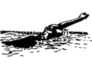 Sticker Custom Preview Image #122142 Sports Line Art Swimmer10