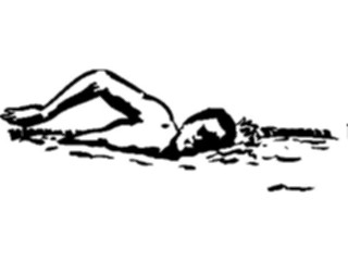 Sticker Custom Preview Image #122144 Sports Line Art Swimmer12