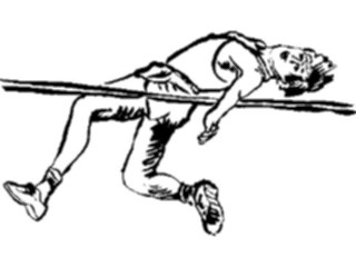 Sticker Custom Preview Image #122150 Sports Line Art T F High Jump1