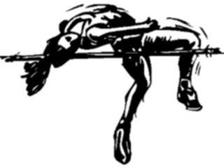 Sticker Custom Preview Image #122151 Sports Line Art T F High Jump2