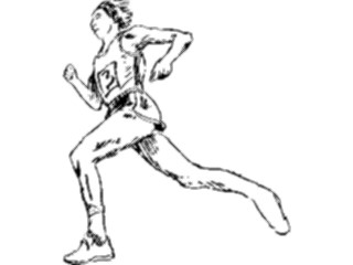 Sticker Custom Preview Image #122163 Sports Line Art T F Runner01