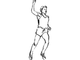 Sticker Custom Preview Image #122165 Sports Line Art T F Runner03