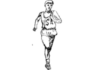 Sticker Custom Preview Image #122168 Sports Line Art T F Runner06