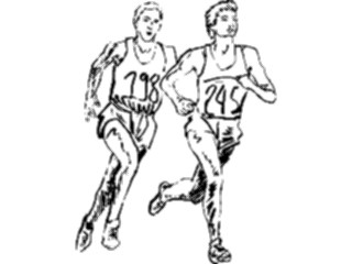 Sticker Custom Preview Image #122182 Sports Line Art T F Runners2
