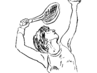 Sticker Custom Preview Image #122190 Sports Line Art Tennis01