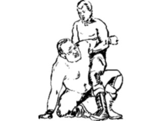 Sticker Custom Preview Image #122213 Sports Line Art Wrestling04