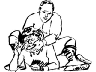 Sticker Custom Preview Image #122214 Sports Line Art Wrestling05