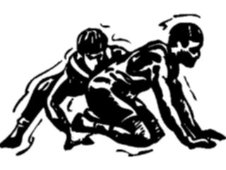 Sticker Custom Preview Image #122220 Sports Line Art Wrestling11