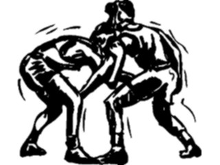 Sticker Custom Preview Image #122223 Sports Line Art Wrestling14