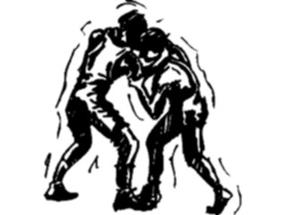 Sticker Custom Preview Image #122225 Sports Line Art Wrestling16