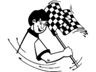 Sticker Custom Preview Image #122792 Sports Racing Checkered Flag Waving