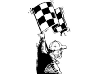 Sticker Custom Preview Image #122889 Sports Racing Waving Checkered Flag