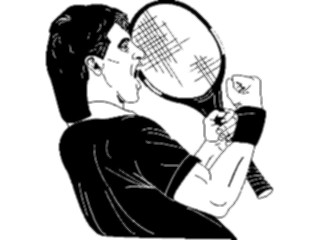 Sticker Custom Preview Image #123021 Sports Racquet Sports Tennis Player07
