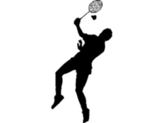 Sticker Custom Preview Image #123101 Sports Silhouettes Badminton Player