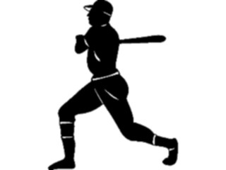 Sticker Custom Preview Image #123102 Sports Silhouettes Baseball Batter1