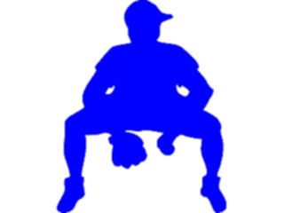 Sticker Custom Preview Image #123109 Sports Silhouettes Baseball Catcher2