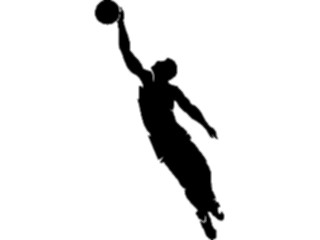 Sticker Custom Preview Image #123119 Sports Silhouettes Basketball Player08