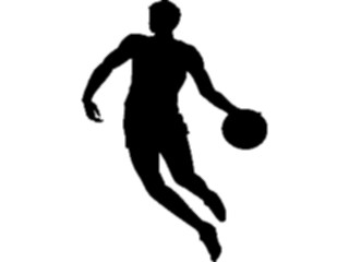 Sticker Custom Preview Image #123120 Sports Silhouettes Basketball Player09