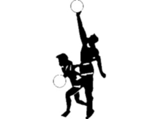 Sticker Custom Preview Image #123122 Sports Silhouettes Basketball Players1